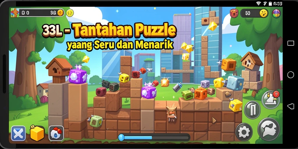 Tampilan permainan 33L dengan teka-teki yang menguji kemampuan pemain.