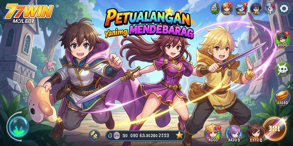 Tampilan gameplay Anime yang menarik dan dinamis di 77WIN.
