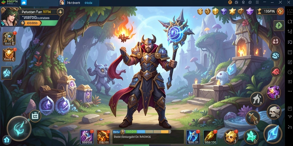 Tangkapan layar gameplay menunjukkan pertempuran epik dalam dunia 988SPIN.