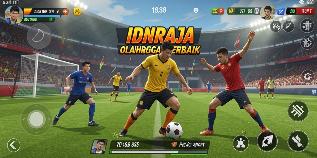Gambaran jelas dari gameplay olahraga yang seru di IDNRAJA.
