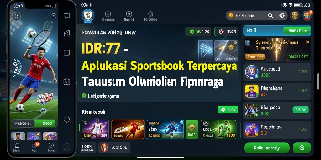 Tampilan menarik dari aplikasi sportsbook IDR77.