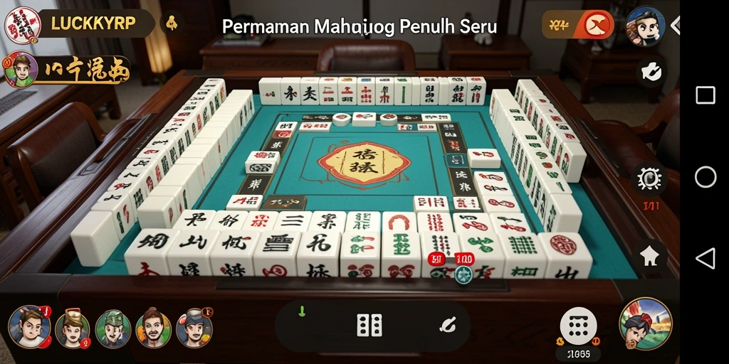 Tangkapan layar gameplay LUCKYRP menunjukkan aksi seru permainan Mahjong.
