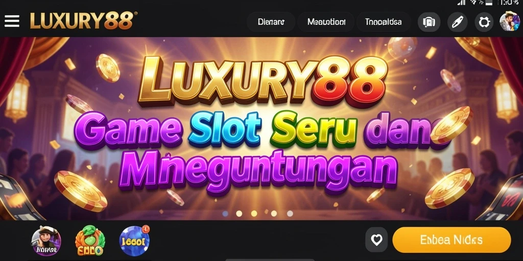 Tampilan gameplay LUXURY88 yang menarik dengan berbagai pilihan slot.