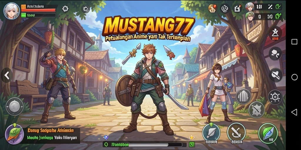 Screenshot dari gameplay mendebarkan di MUSTANG77.