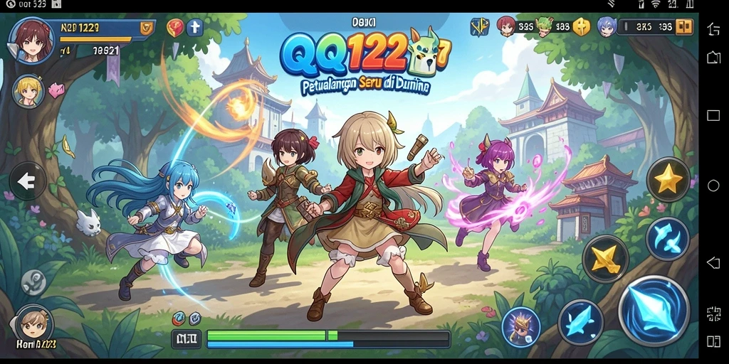 Screenshot QQ1221 menampilkan aksi seru dalam gameplay Anime.