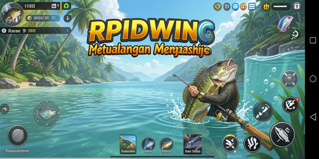 Tangkapan ikan yang menakjubkan dalam gameplay RPIDWIN.