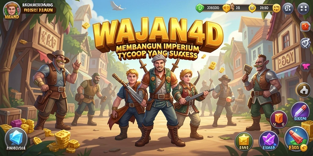 Tampilan screenshot utama WAJAN4D yang menunjukkan gameplay Tycoon yang menarik.